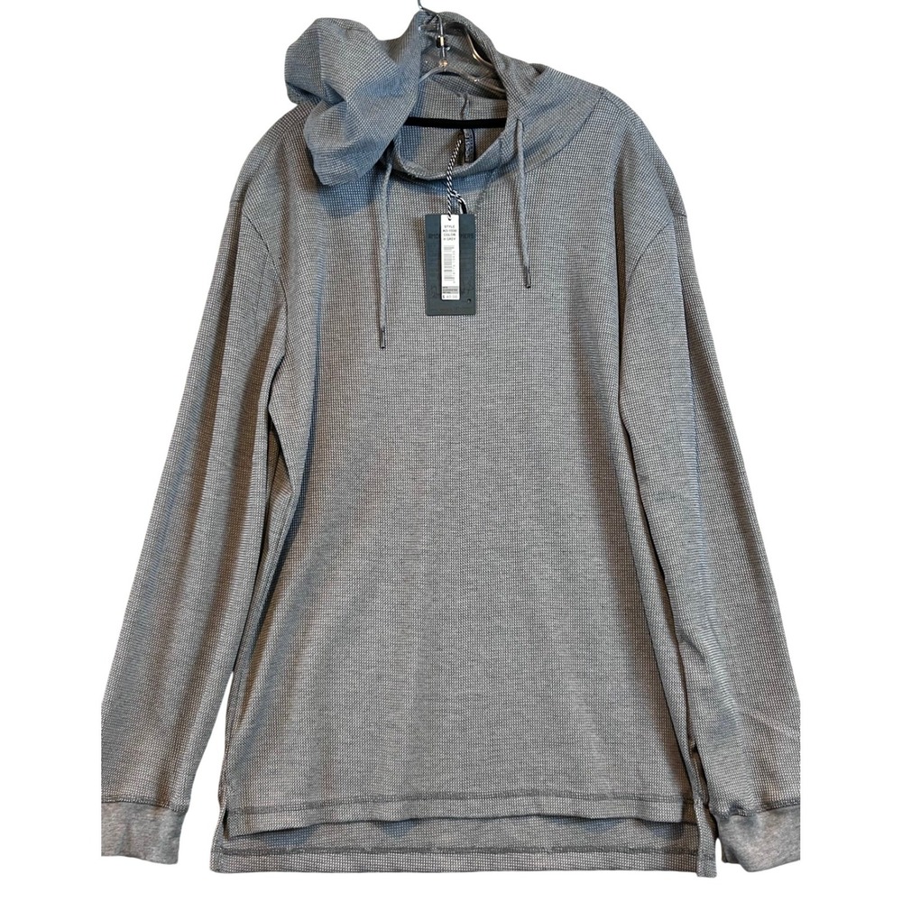 NWT Amongst Others Mens Waffle Knit Hoodie‎ Heather Grey XL Athleisure Gorpcore